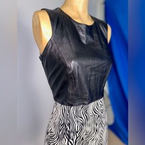 Milly Leather Sheath Dress, Size 6